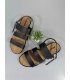 SH163 - Buckle Triple Strap Slide Sandals